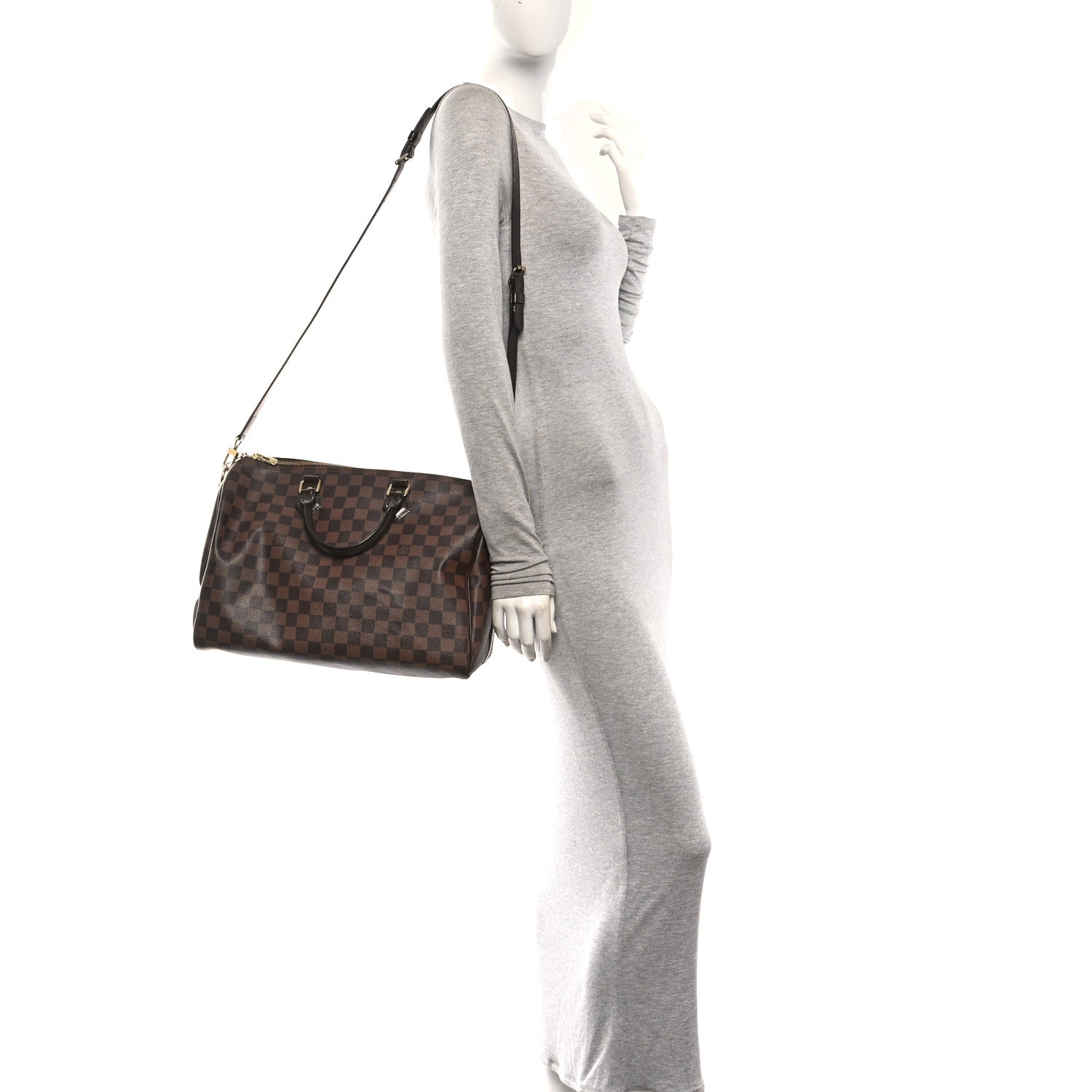 Louis Vuitton Damier Ebene Speedy Bandouliere 35 2 of 9