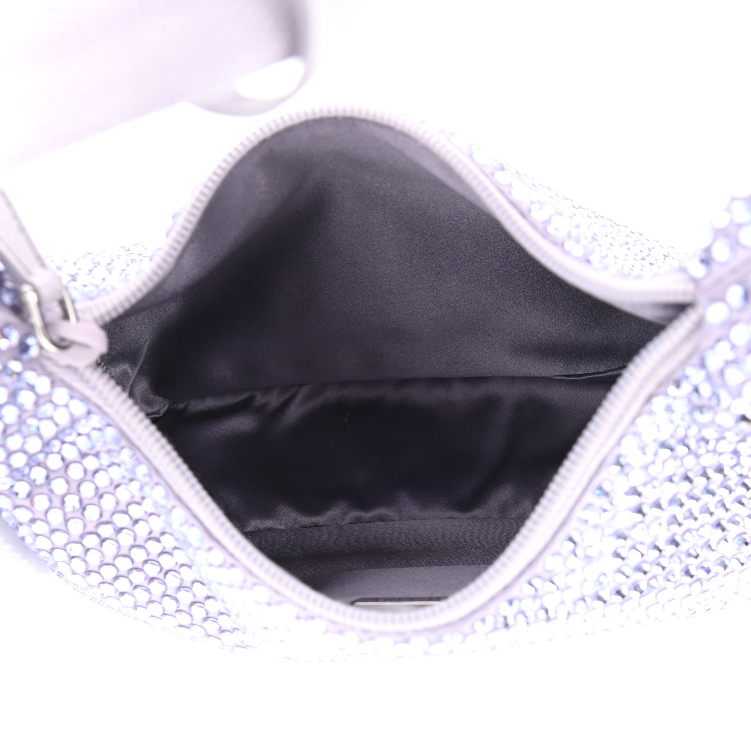 Prada Satin Crystal Mini Re-Edition 2000 Bag Glicine 5 of 10