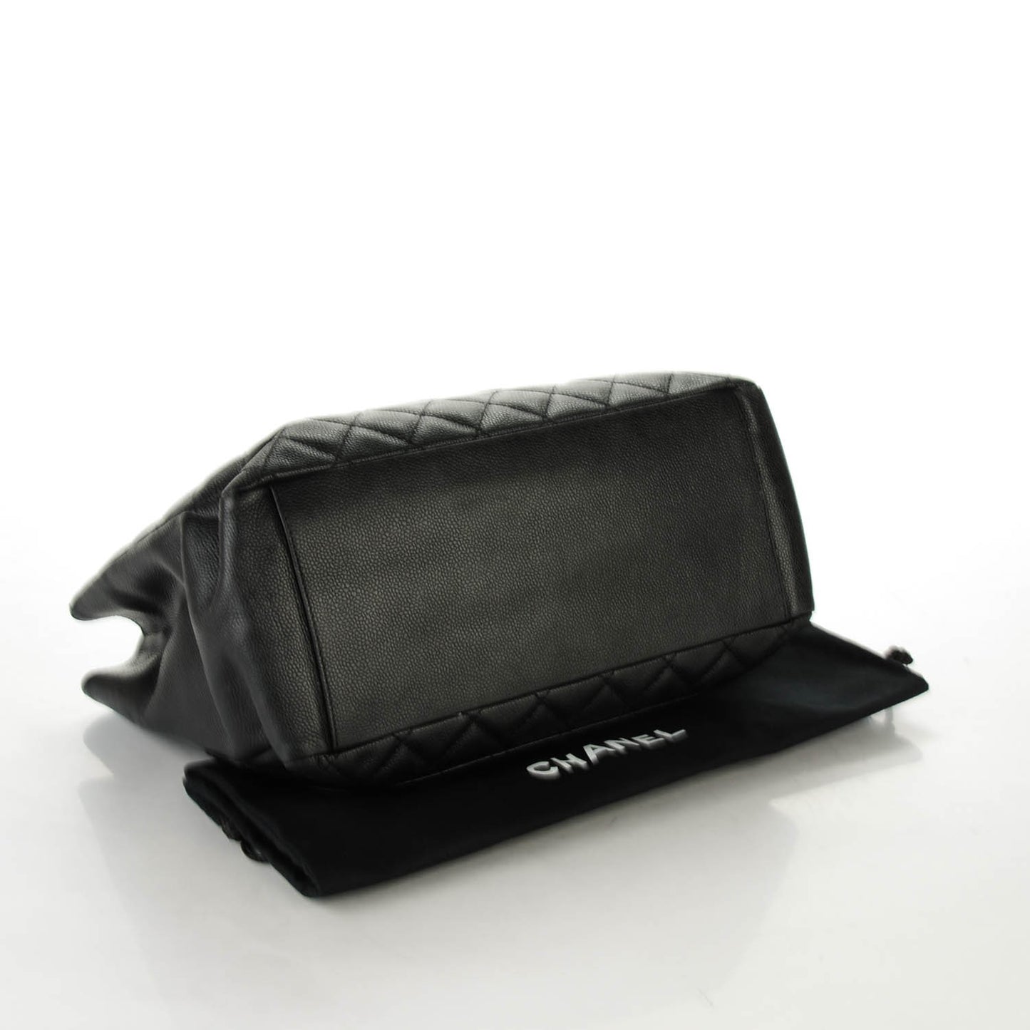 Caviar Quilted Grand Shopping Tote GST Black