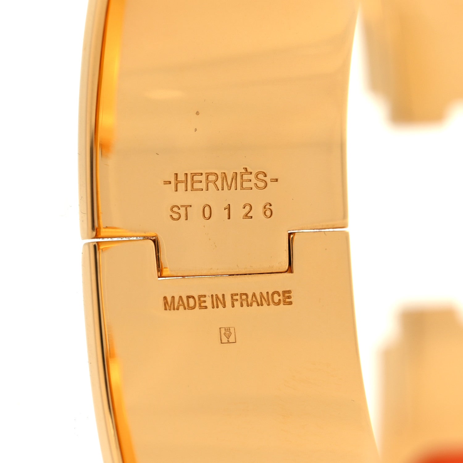 Hermes Enamel Wide Clic Clac H Bracelet PM Orange 5 of 6