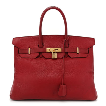 Hermes Togo BIRKIN 35 Rouge Grenat 1 of 22