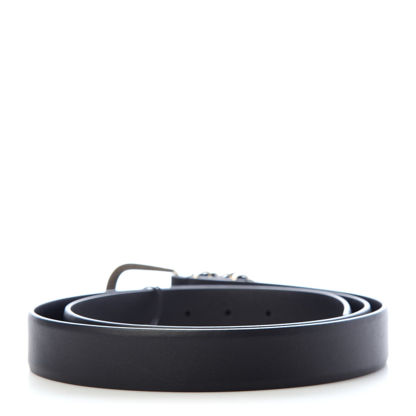 Calfskin CC Chain Belt 95 38 Black