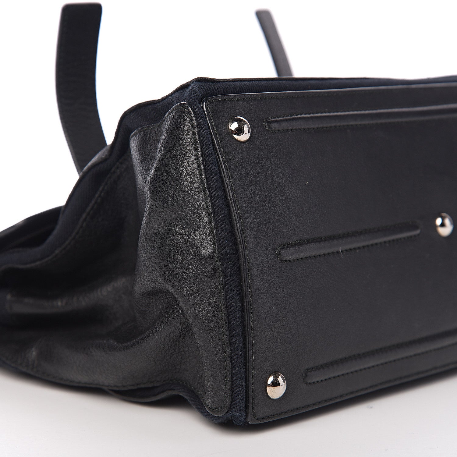 Saint Laurent Calfskin Canvas Medium Muse Two Black 8 of 9