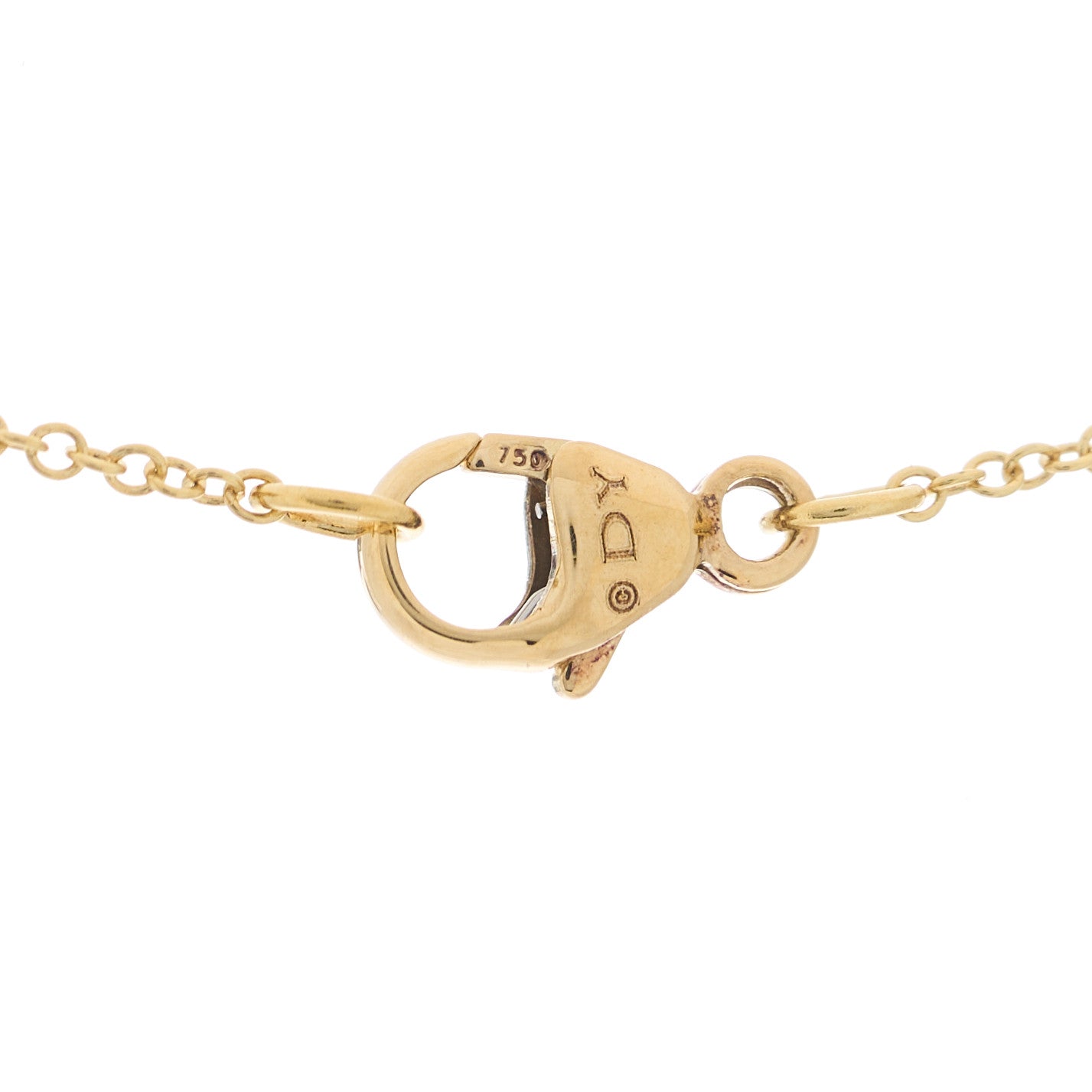 18K Yellow Gold Diamond Cable Collectibles Pave Charm Pendant Necklace
