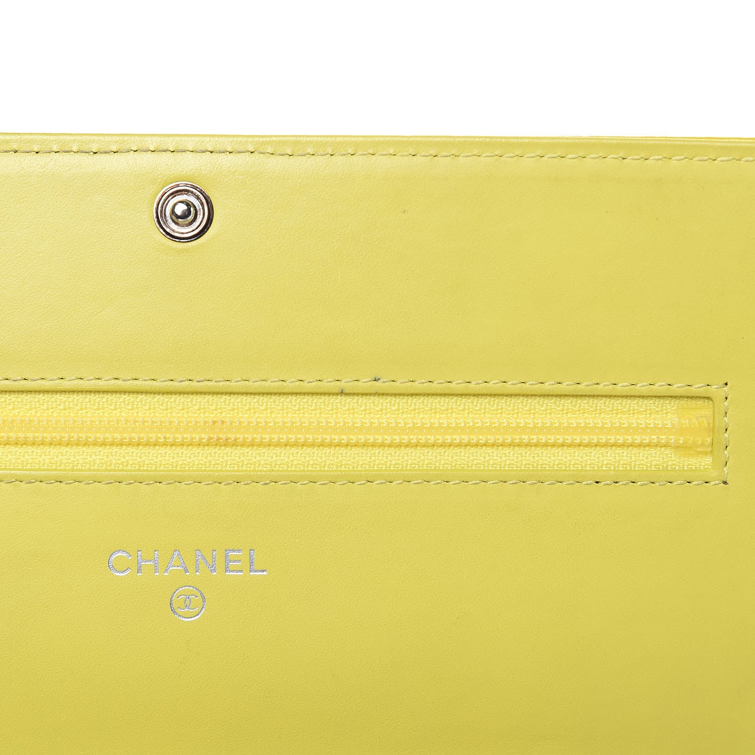 Chanel Caviar Timeless CC Wallet on Chain WOC Yellow 16 of 17