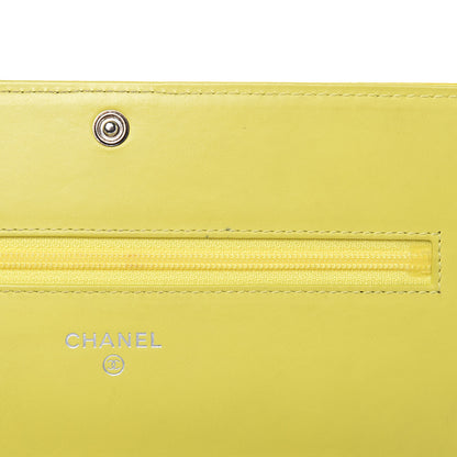 Chanel Caviar Timeless CC Wallet on Chain WOC Yellow 16 of 17
