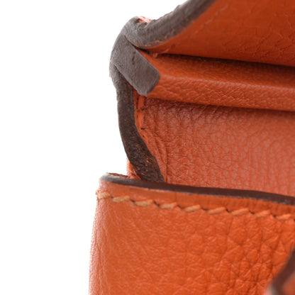 Hermes Taurillon Clemence JPG Shoulder Birkin II 42 Orange 12 of 15
