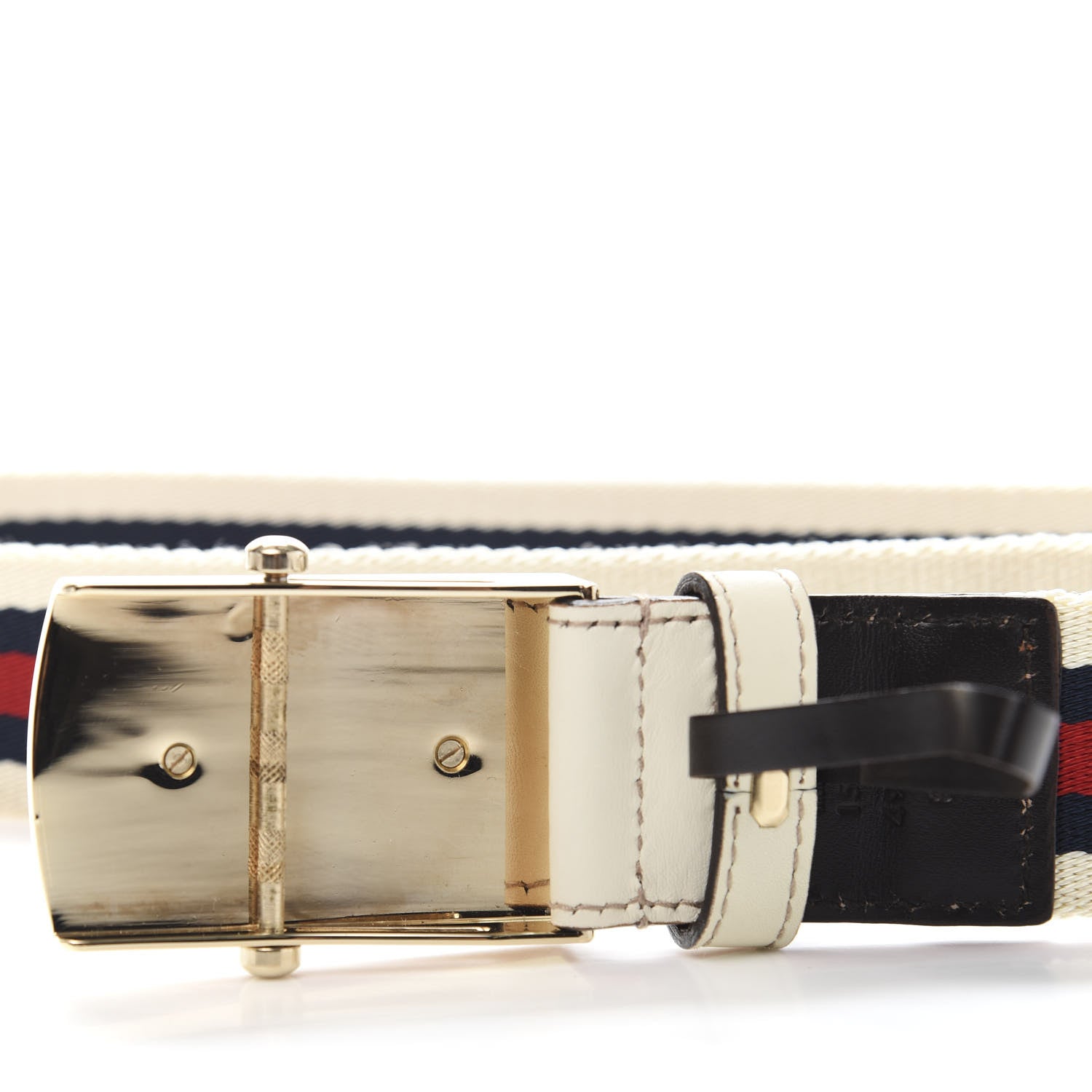 Gucci Nylon Buckle Web Belt 80 32 Red Green 4 of 6