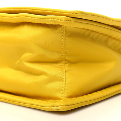 Prada Tessuto Nylon Chain Flap Shoulder Bag Giallo 9 of 11