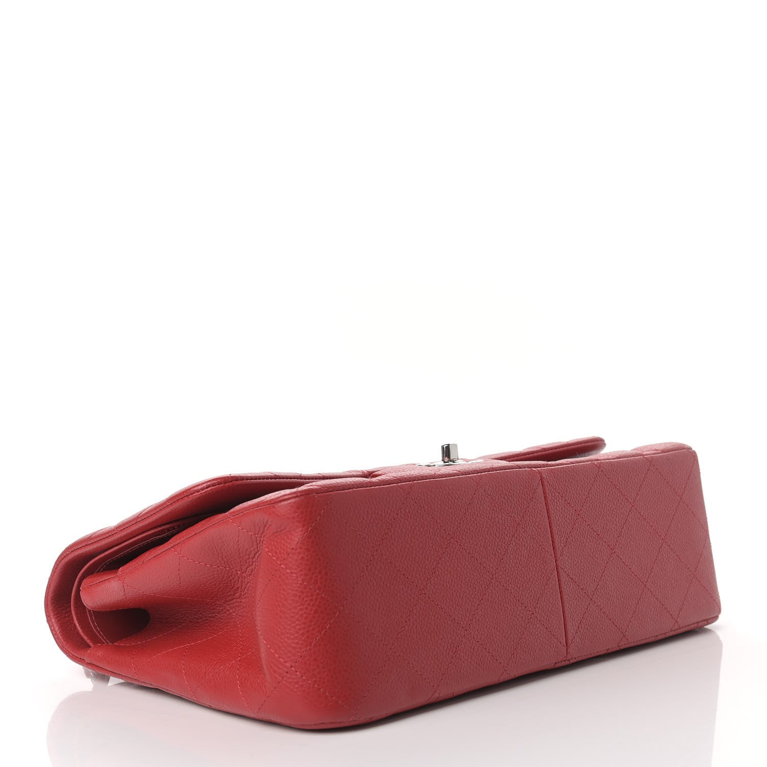 Chanel Caviar Quilted Jumbo Double Flap Red 4 of 9