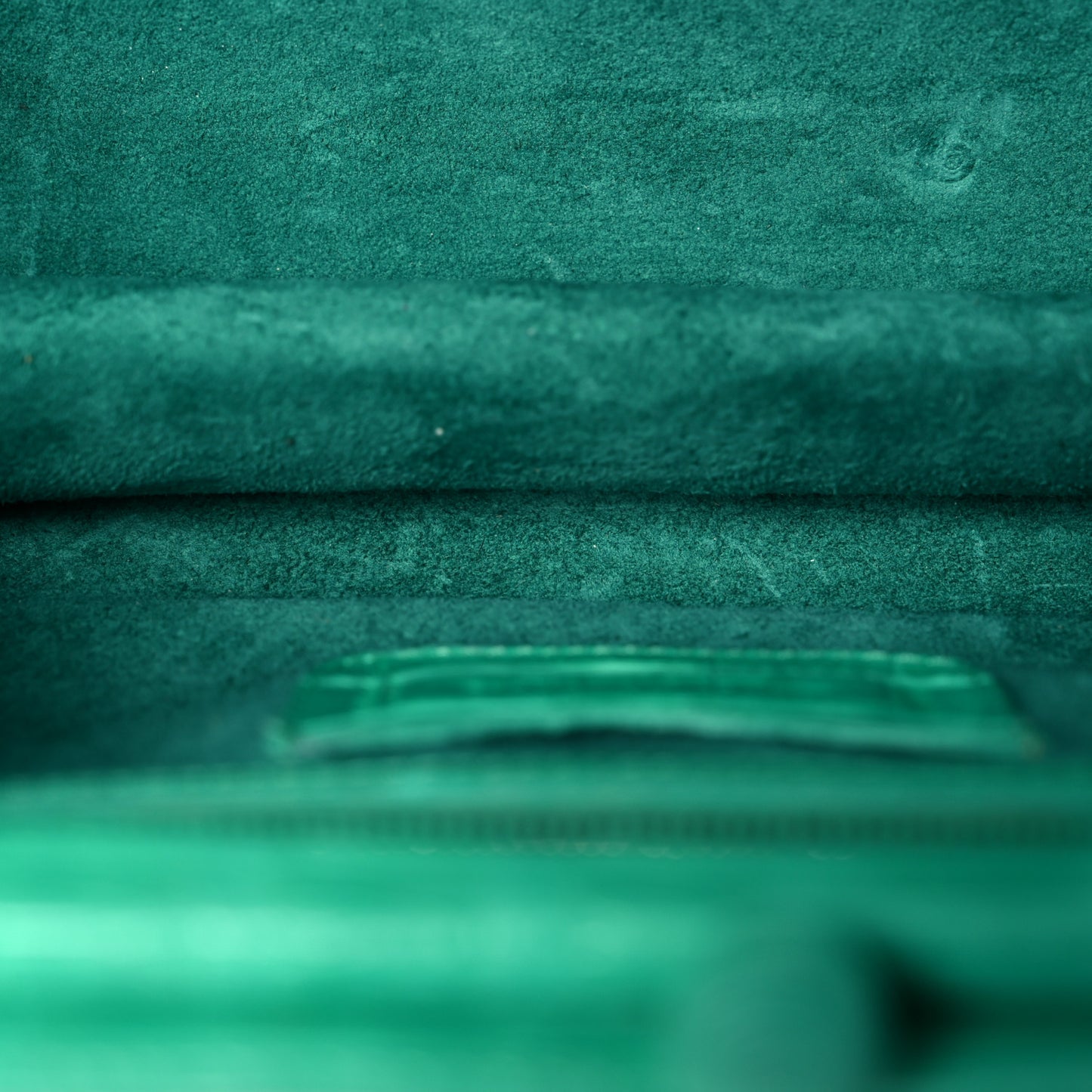 Crocodile Kisslock Clutch Green