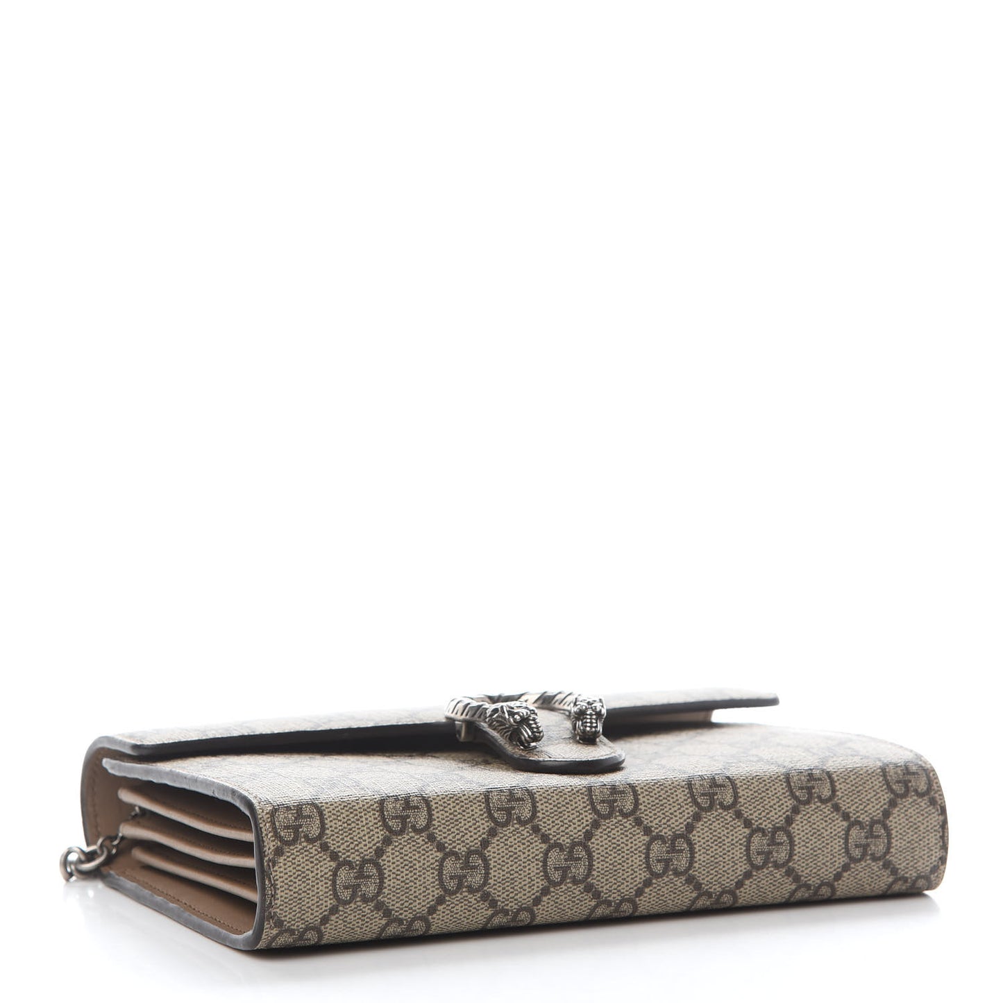GG Supreme Monogram Mini Dionysus Chain Wallet Beige Taupe