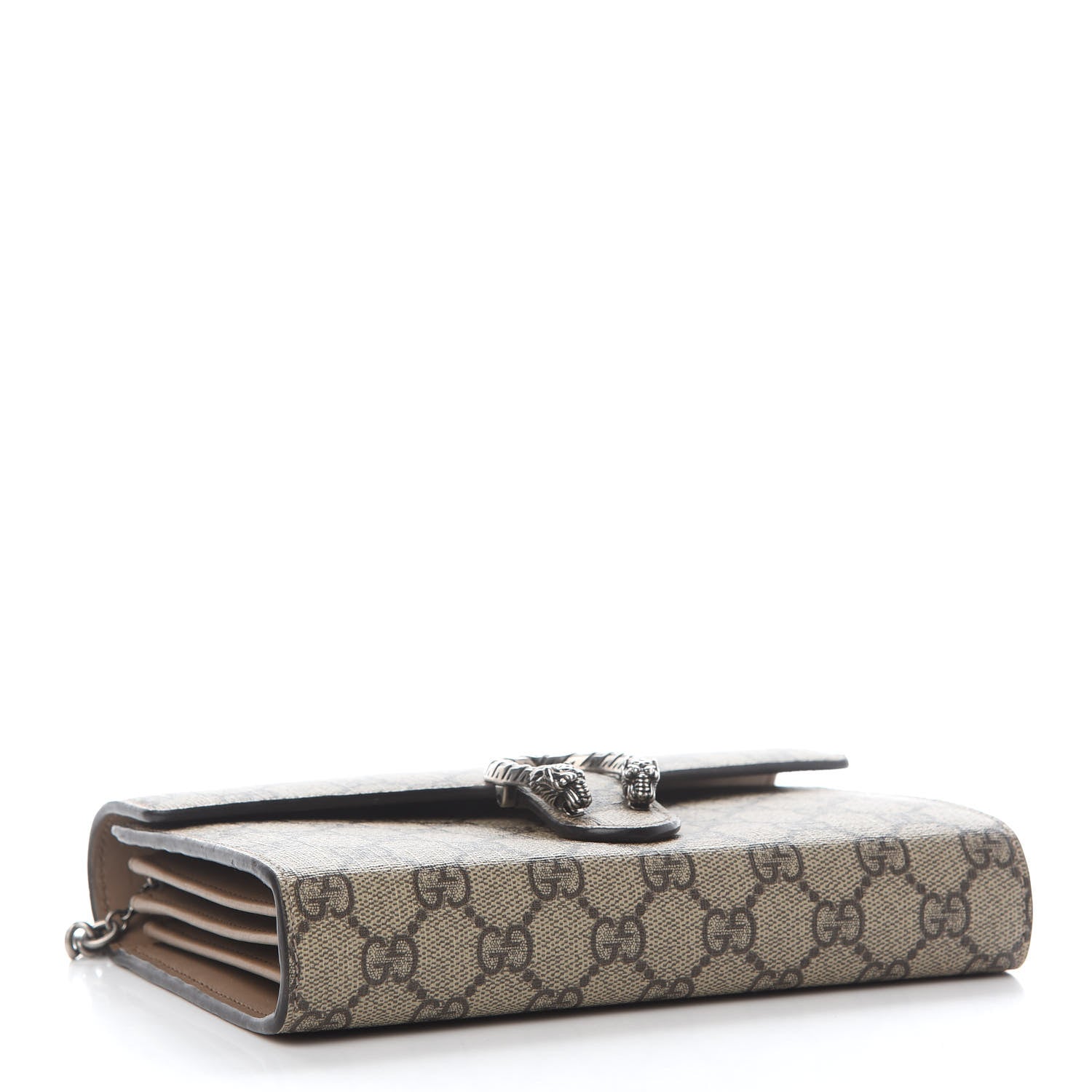 Gucci GG Supreme Monogram Mini Dionysus Chain Wallet Beige Taupe 4 of 10