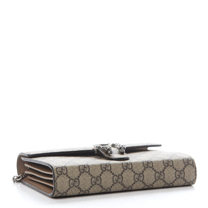 Gucci GG Supreme Monogram Mini Dionysus Chain Wallet Beige Taupe 4 of 10