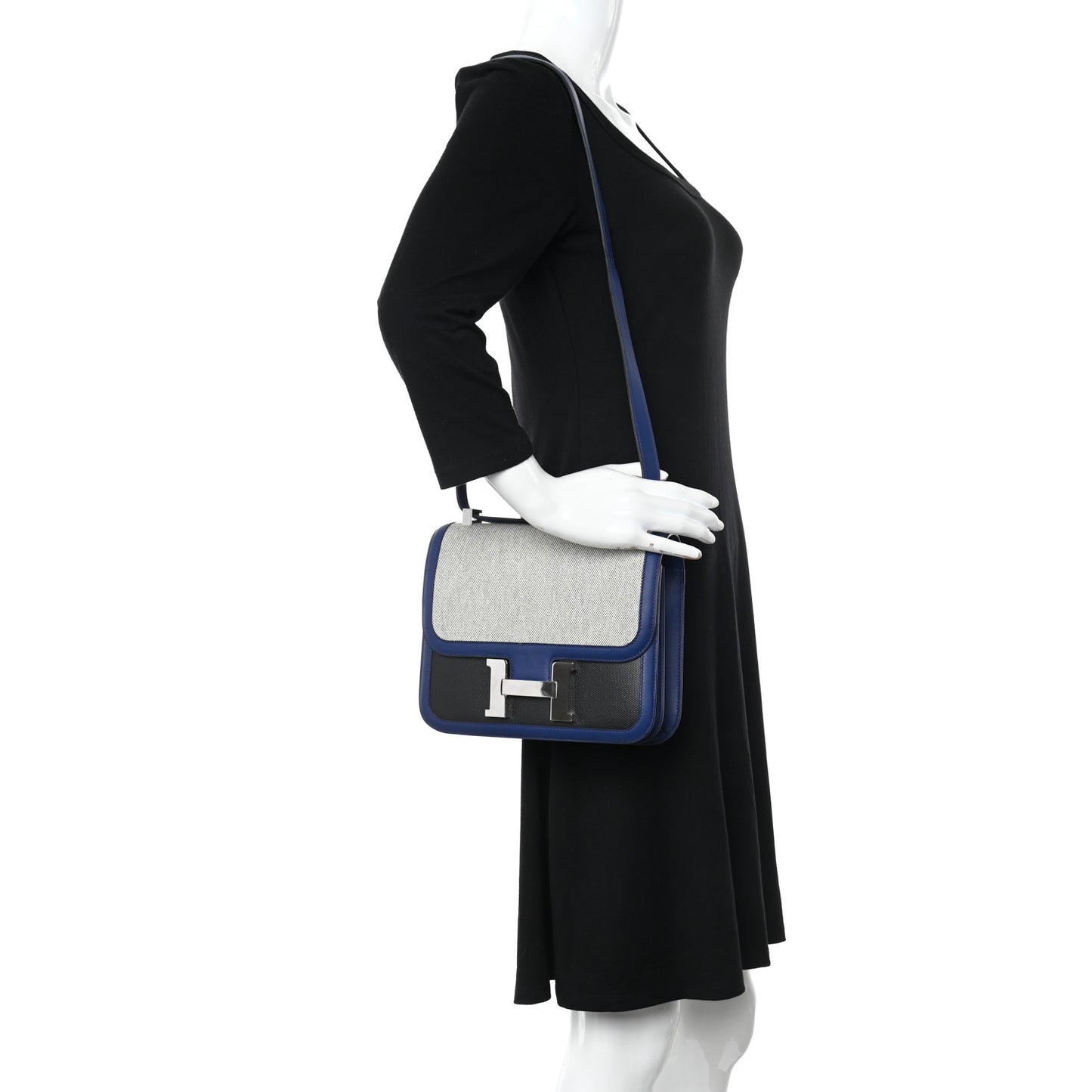 Swift Toile Constance 24 Bleu Saphir Black Ecru