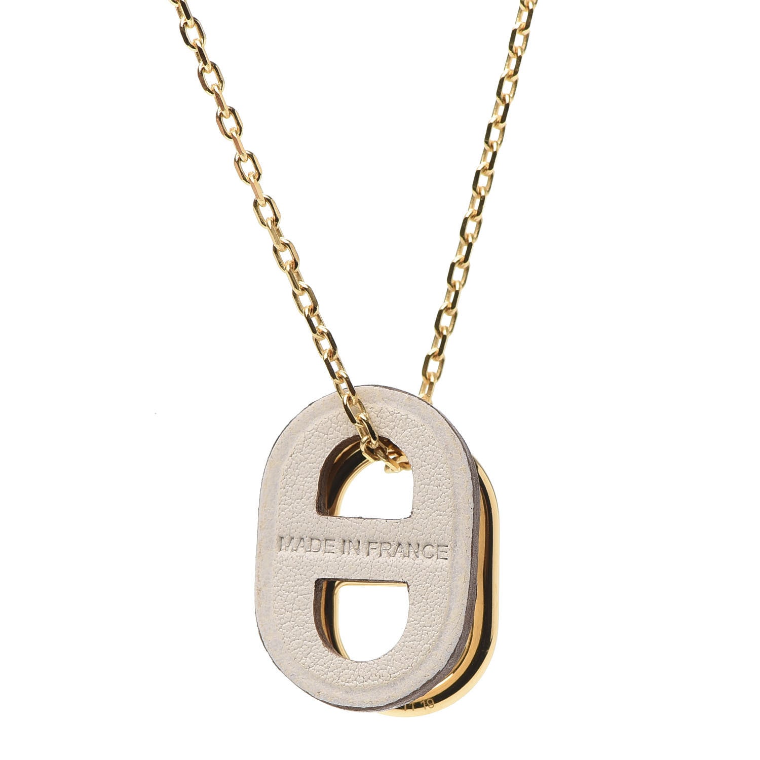 Hermes Swift O'Maillon Pendant Necklace Nata 6 of 8