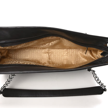 Chanel Calfskin Vertical Quilted Lax East West Shoulder Bag Dark Brown 4 of 11