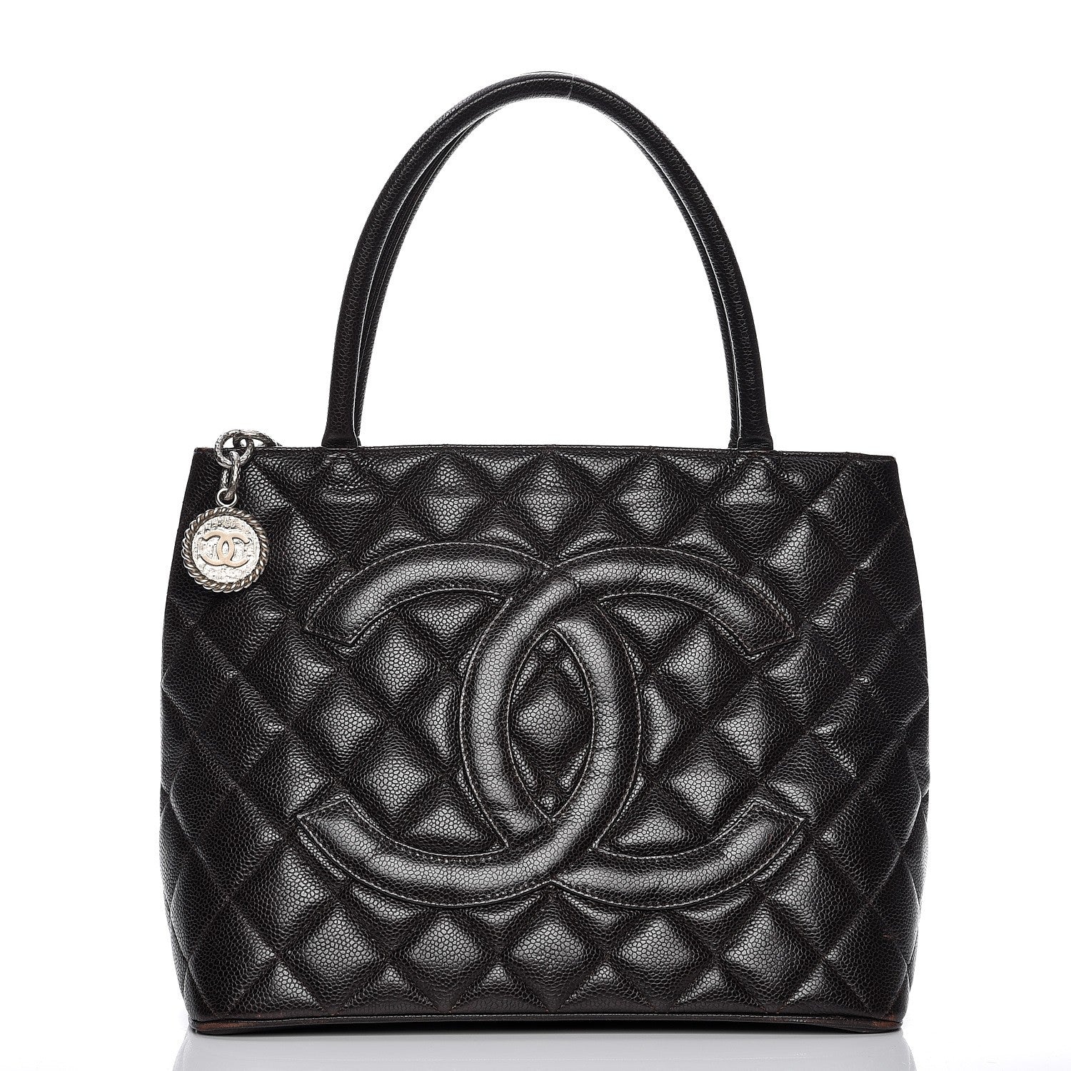 Chanel Caviar Quilted Medallion Tote Dark Brown 1 of 14