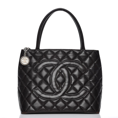 Chanel Caviar Quilted Medallion Tote Dark Brown 1 of 14