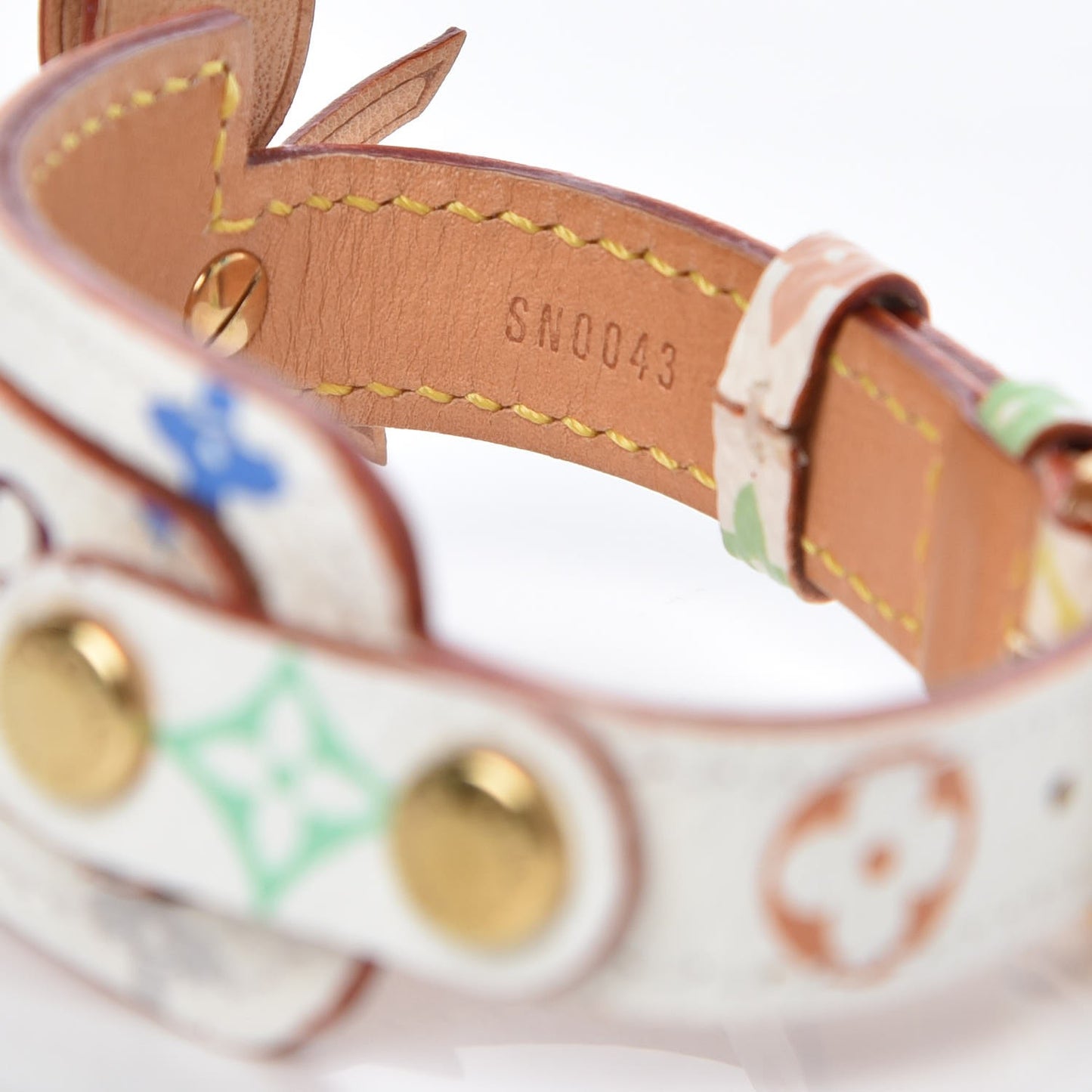 Monogram Multicolor Address Wish Bracelet White