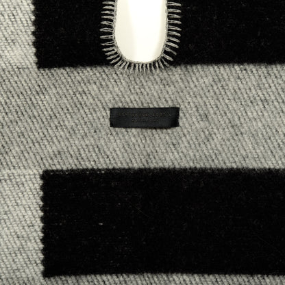 Burberry Wool Cashmere Mega Check Cape Scarf Scarf Grey 2 of 4
