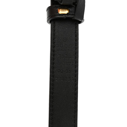 Gucci Calfskin Pearl Double G 20mm Belt 90 36 Black Cream 3 of 6