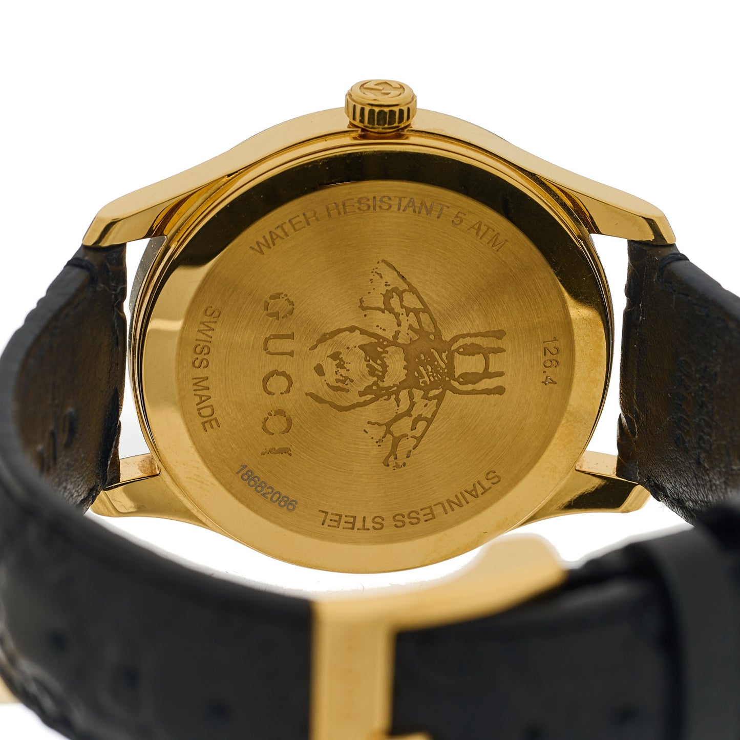 Stainless Steel Calfskin 38mm G-Timeless Quartz Watch Black