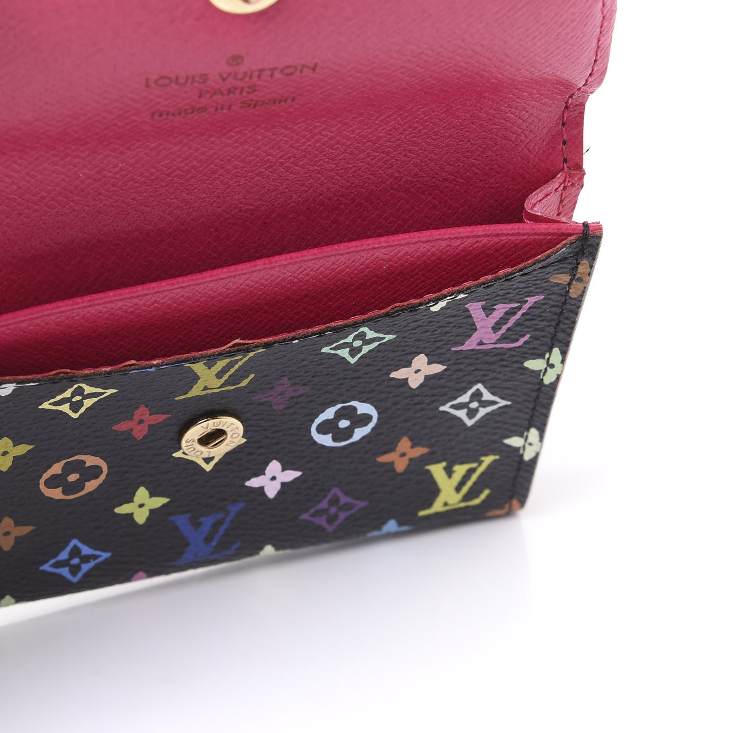 Louis Vuitton Monogram Multicolor Business Card Holder Black Grenade 7 of 10