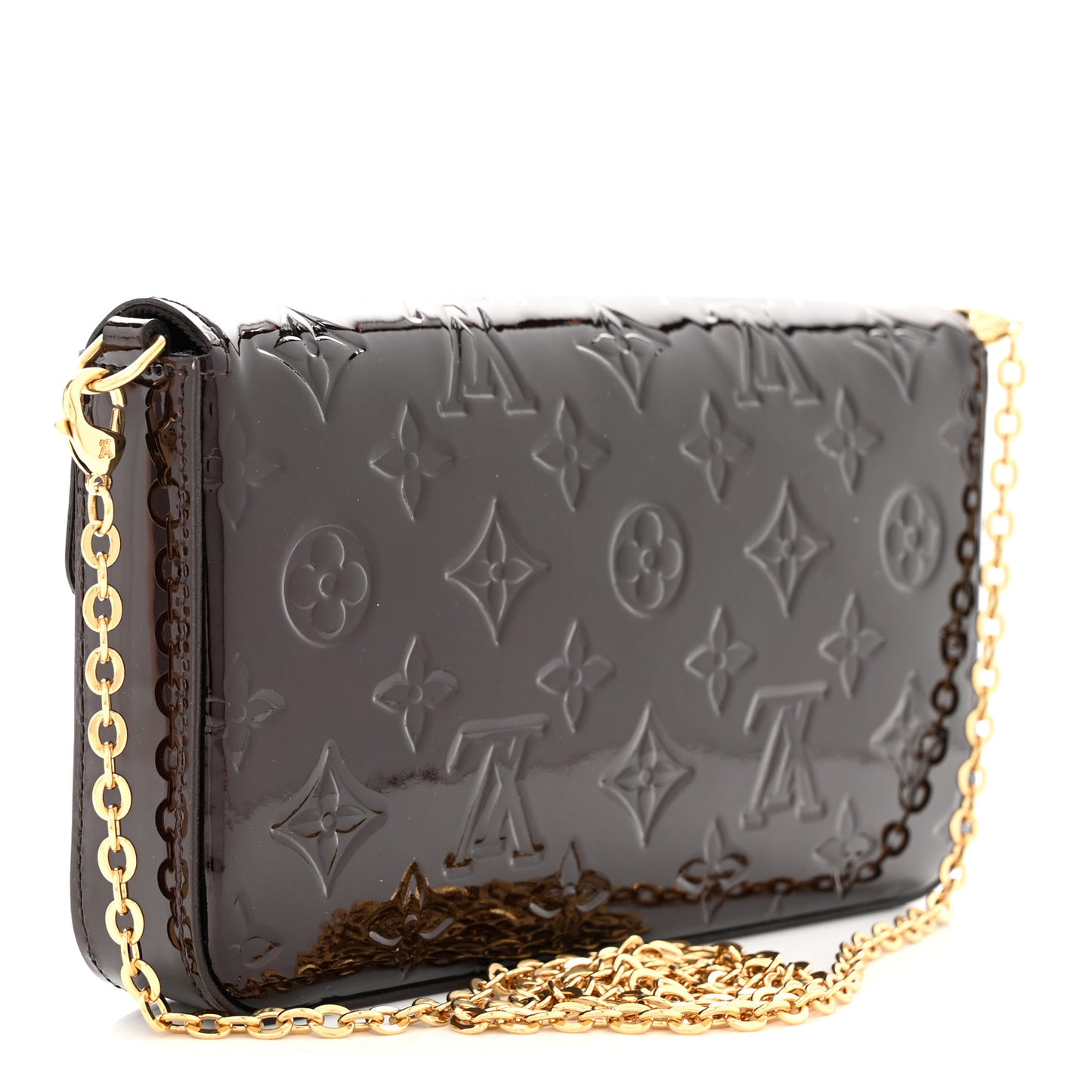 Vernis Pochette Felicie Chain Wallet Amarante