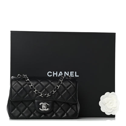 Chanel Lambskin Quilted Mini Rectangular Flap Black 11 of 11