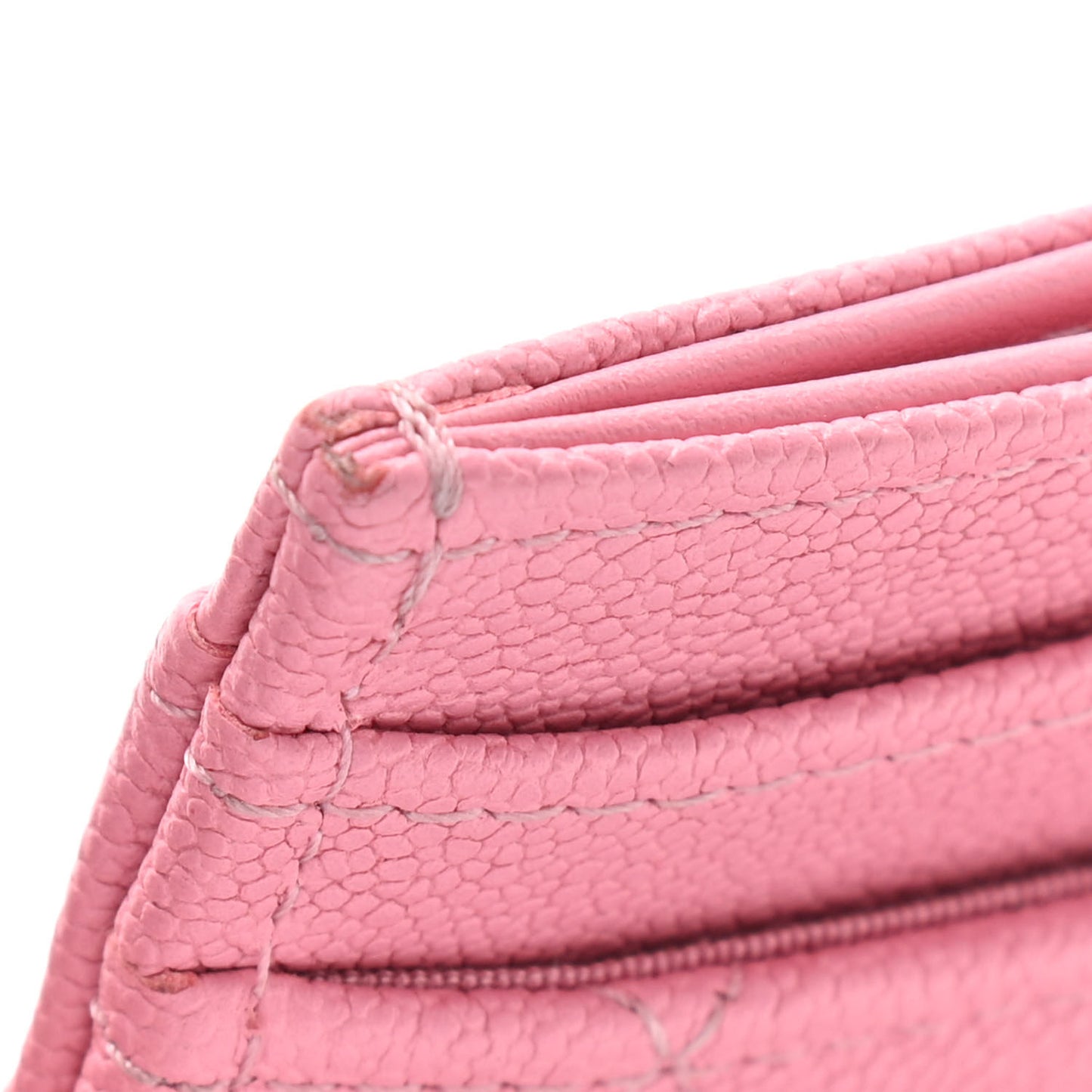 Caviar Quilted Boy Card Holder Pink