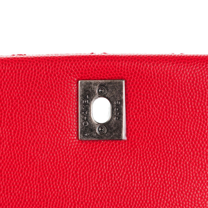 Chanel Caviar Quilted Mini Coco Handle Flap Red 6 of 8
