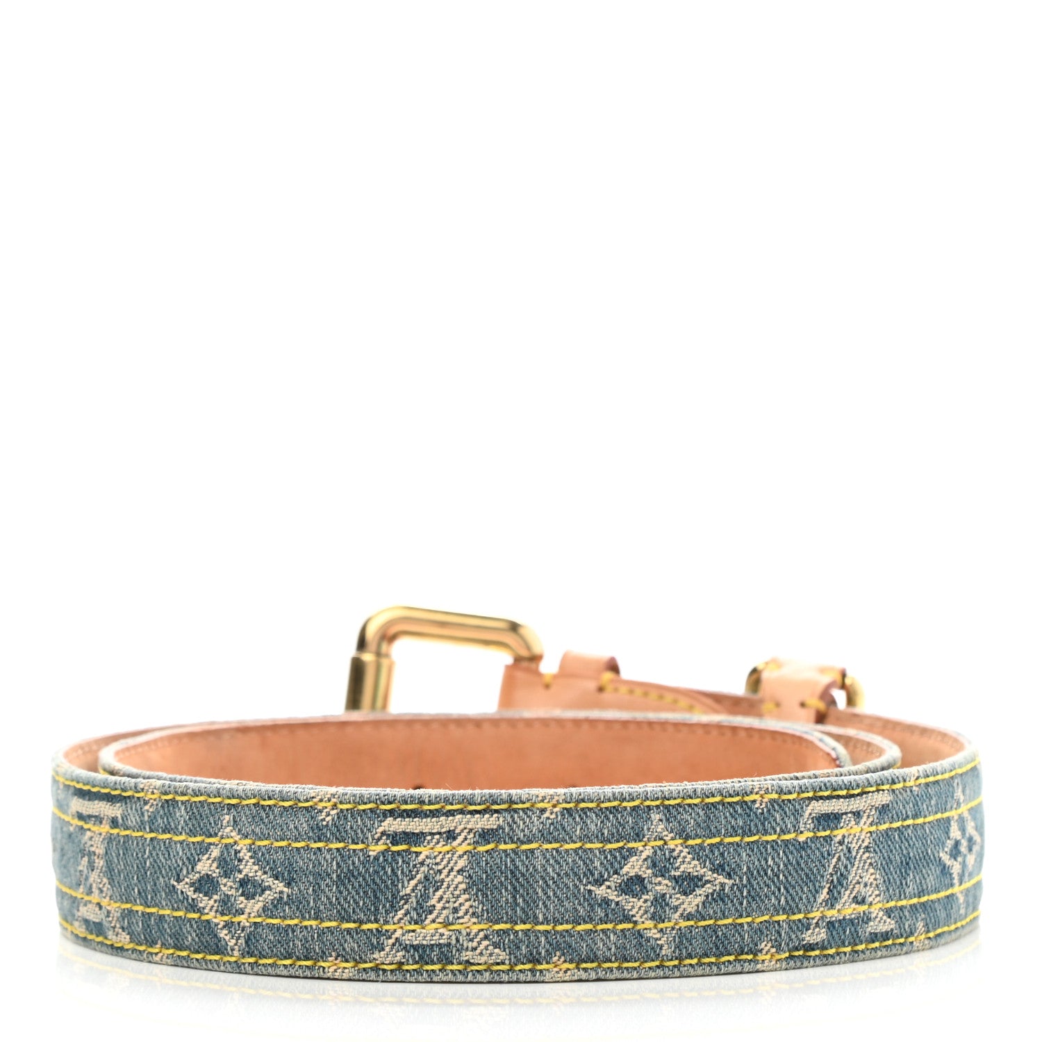 Louis Vuitton Denim Monogram Belt 90 36 Blue 6 of 14