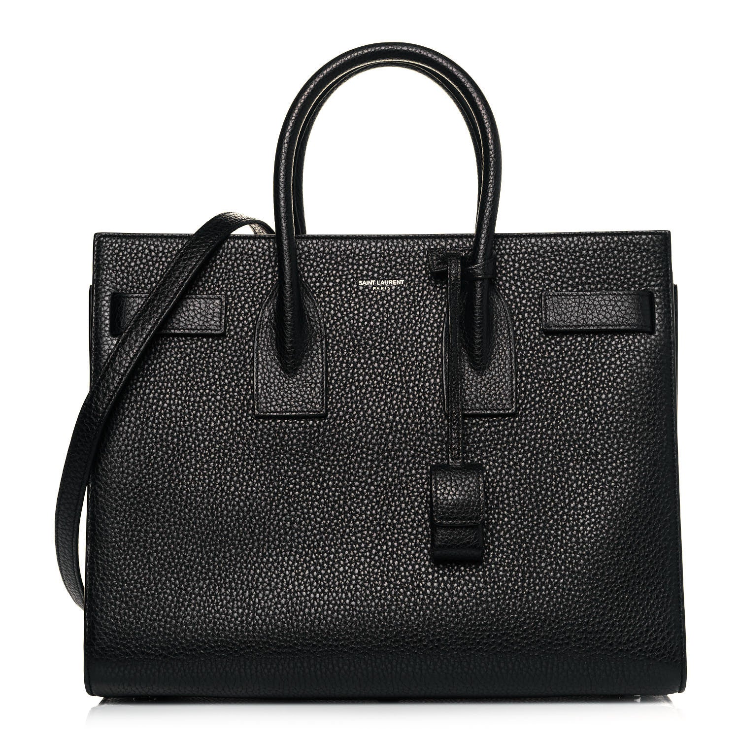 Saint Laurent Grained Calfskin Small Sac De Jour Black 1 of 10