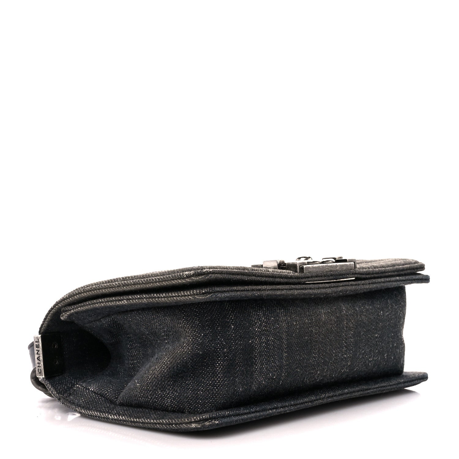 Chanel Denim Quilted Small Boy Flap Black 4 of 10