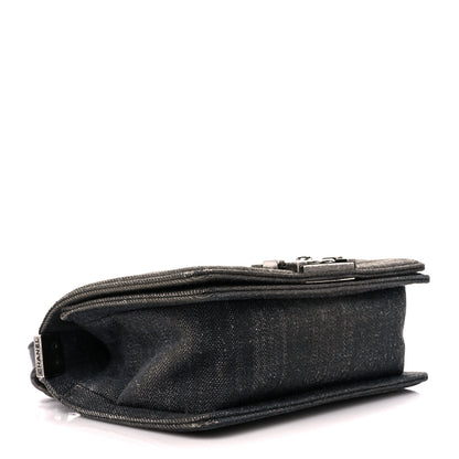 Chanel Denim Quilted Small Boy Flap Black 4 of 10