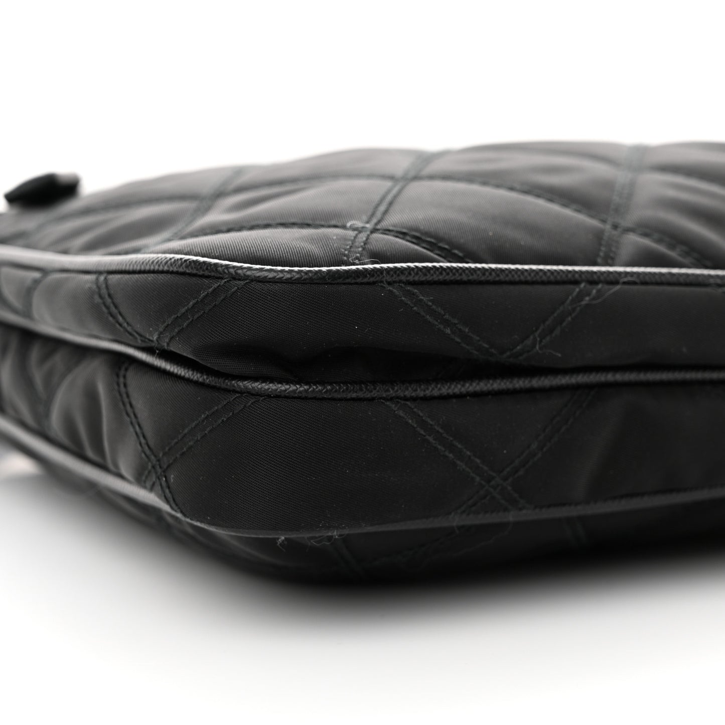 Nylon Tessuto Impuntu Messenger Bag Black