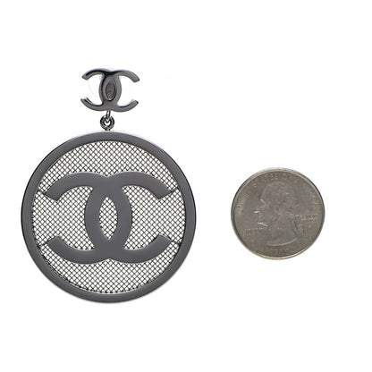 Chanel Ruthenium CC Drop Earrings 2 of 4