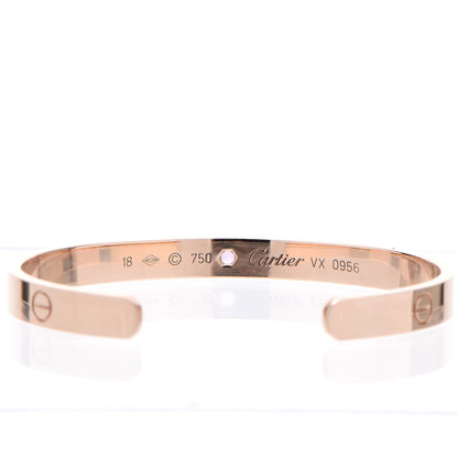 Cartier 18K Pink Gold Pink Sapphire LOVE Cuff Bracelet 18 3 of 3
