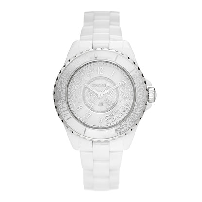 Chanel Stainless Steel Ceramic Diamond 33mm J12 Limited Edition Quartz Watch White 1 of 5