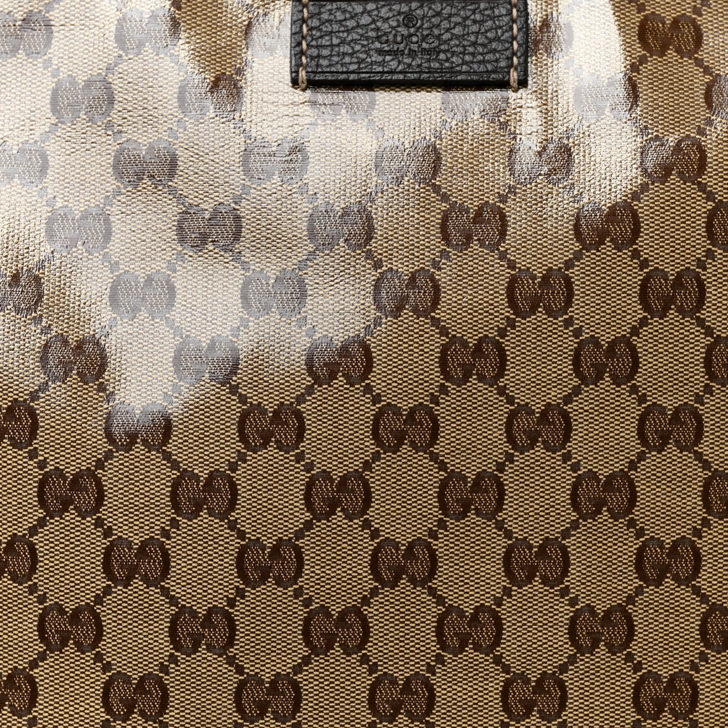 Crystal Monogram Large Flat Messenger Bag Dark Brown