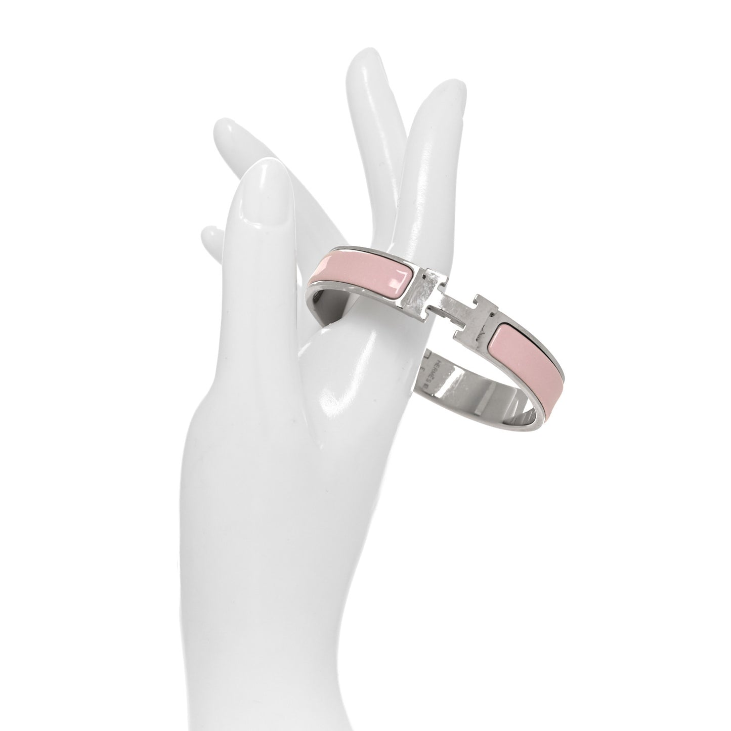 Enamel Narrow Clic Clac H Bracelet PM Rose Candeur