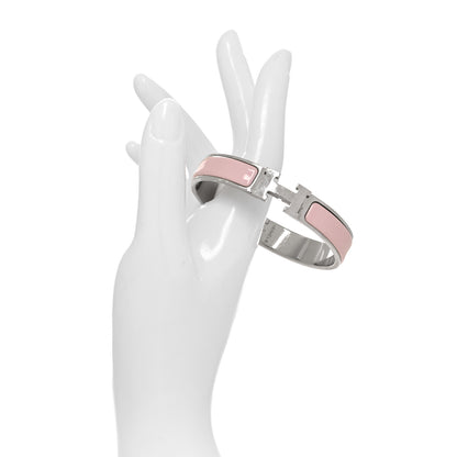 Hermes Enamel Narrow Clic Clac H Bracelet PM Rose Candeur 2 of 5