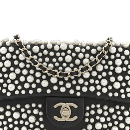 Chanel Lambskin Pearls Flap Black 8 of 10
