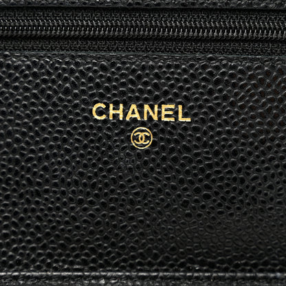 Chanel Caviar Quilted Wallet on Chain WOC Black 6 of 11