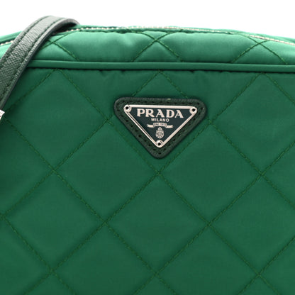 Prada Nylon Tessuto Impuntu Quilted Crossbody Bag Oleandro 9 of 10