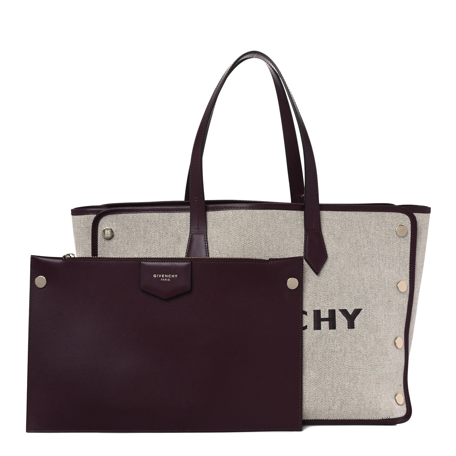 Givenchy Canvas Medium Bond Shopper Tote Aubergine 1 of 20