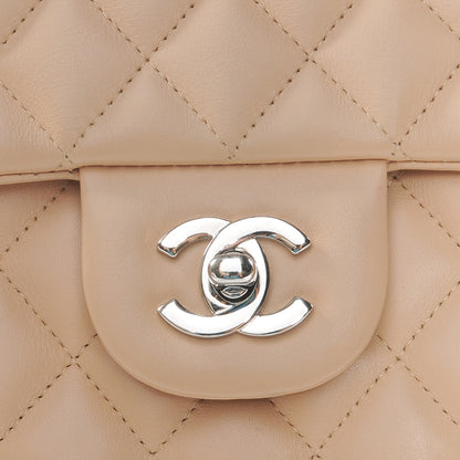 Chanel Calfskin Quilted Large Cambon Flap Beige Black 5 of 8