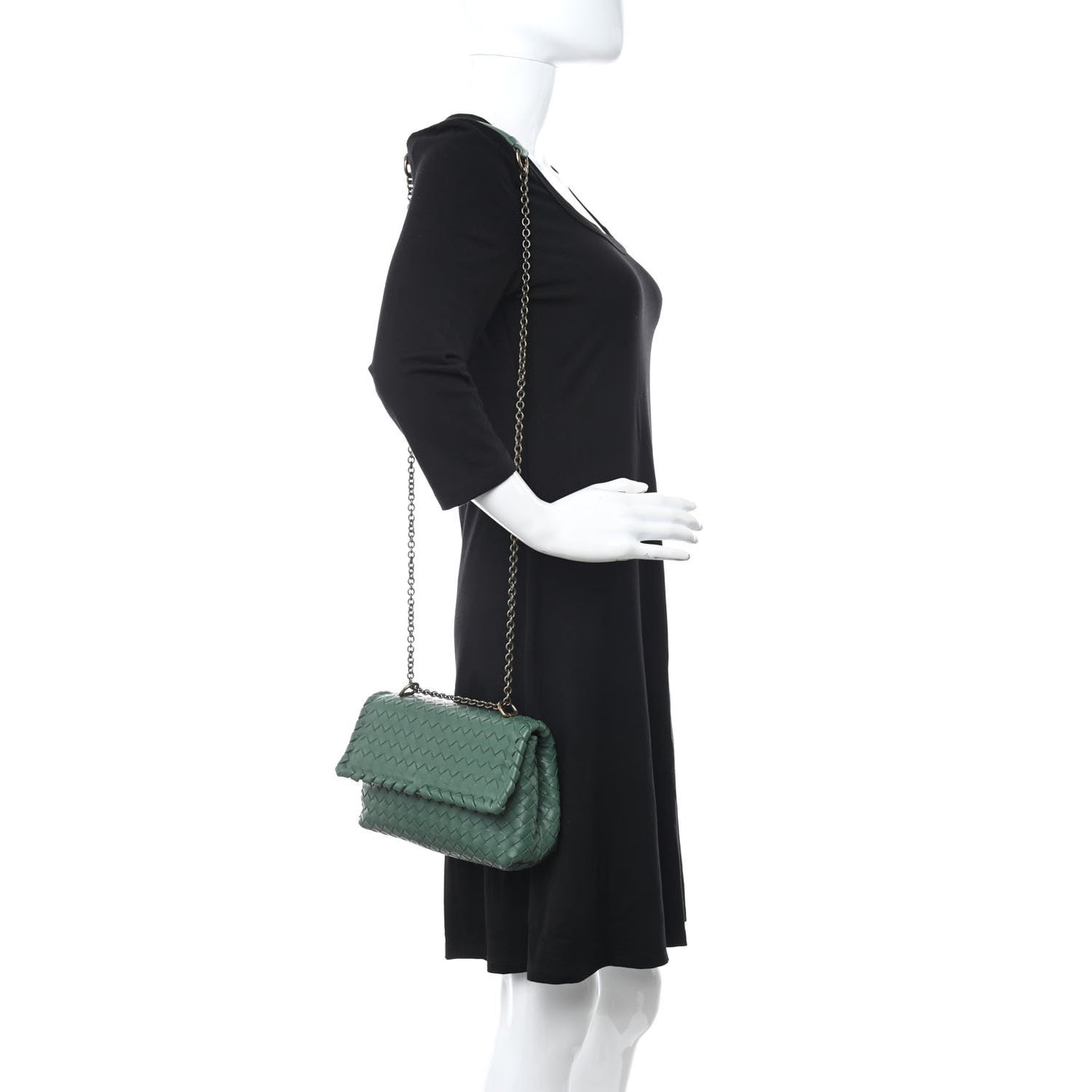 Nappa Intrecciato Baby Olimpia Bag Raintree