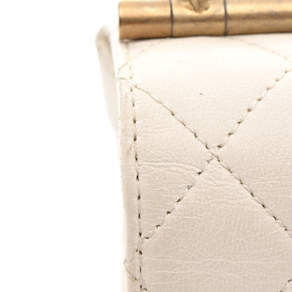Chanel Lambskin Quilted La Parisienne Top Handle Flap White 14 of 16
